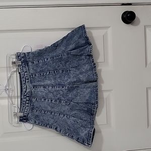 Lowest Price!!!Pleated Denim Mini Skirt